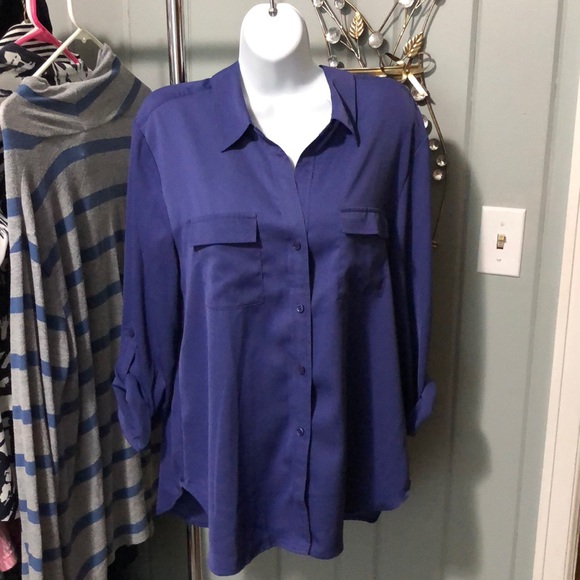 Ann Taylor Tops - Ann Taylor purple blouse size medium